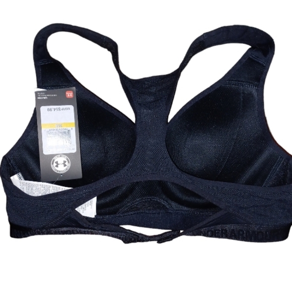 New UA 36B High-Impact Support Under Armour Athletic Black Women's Sports Bra - Picture 7 of 11